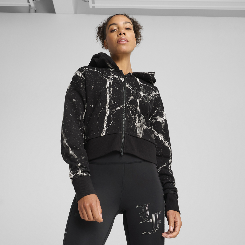 Puma Hoops X Lafrance Written In Chrome Crop Hoodie ( 63078301
